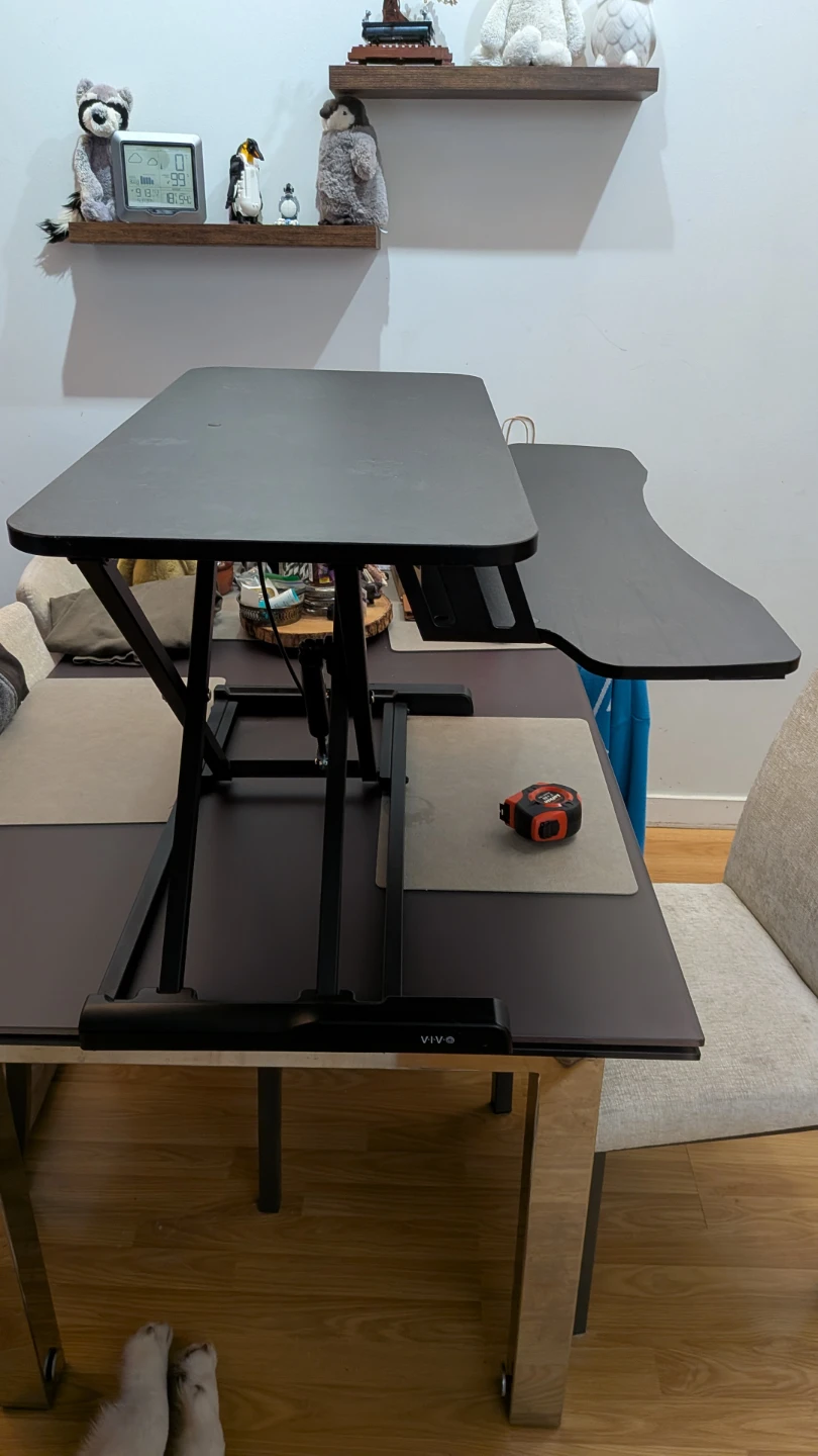 VIVO 32 inch Carbon Fiber Standing Desk Converter - photo 2