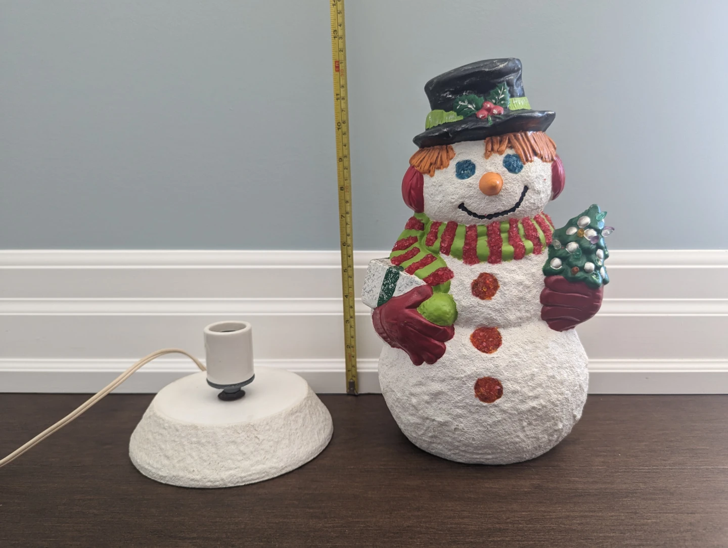 Vintage Light-Up Snowman Christmas Decoration