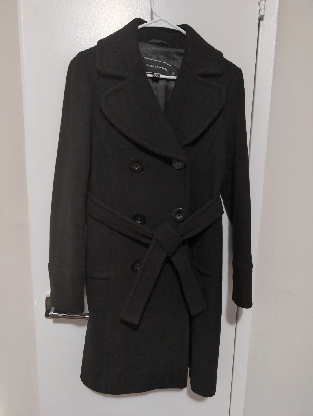 Sandra Angelozzi Black Coat - Size 36