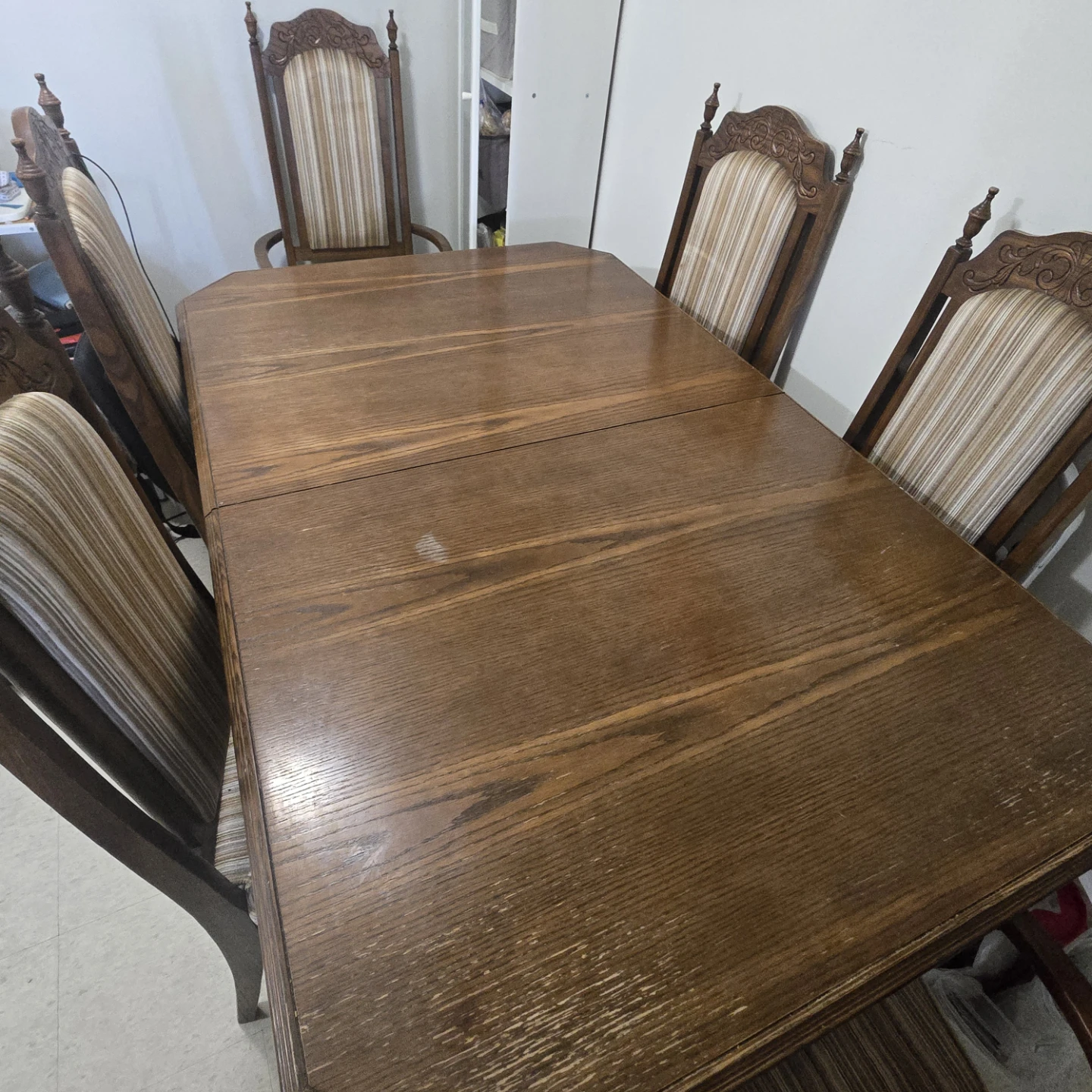 Wooden Dining Table and 6 Chairs Set (need gone asap)