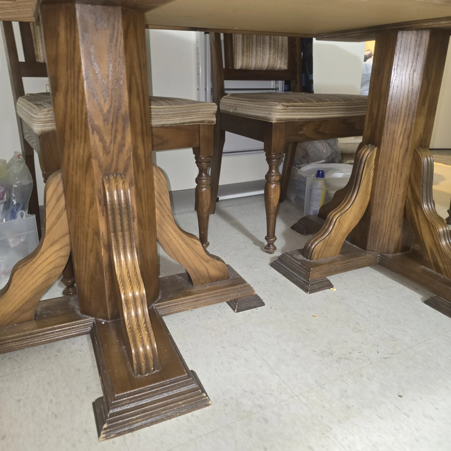 Wooden Dining Table and 6 Chairs Set (need gone asap) - photo 4