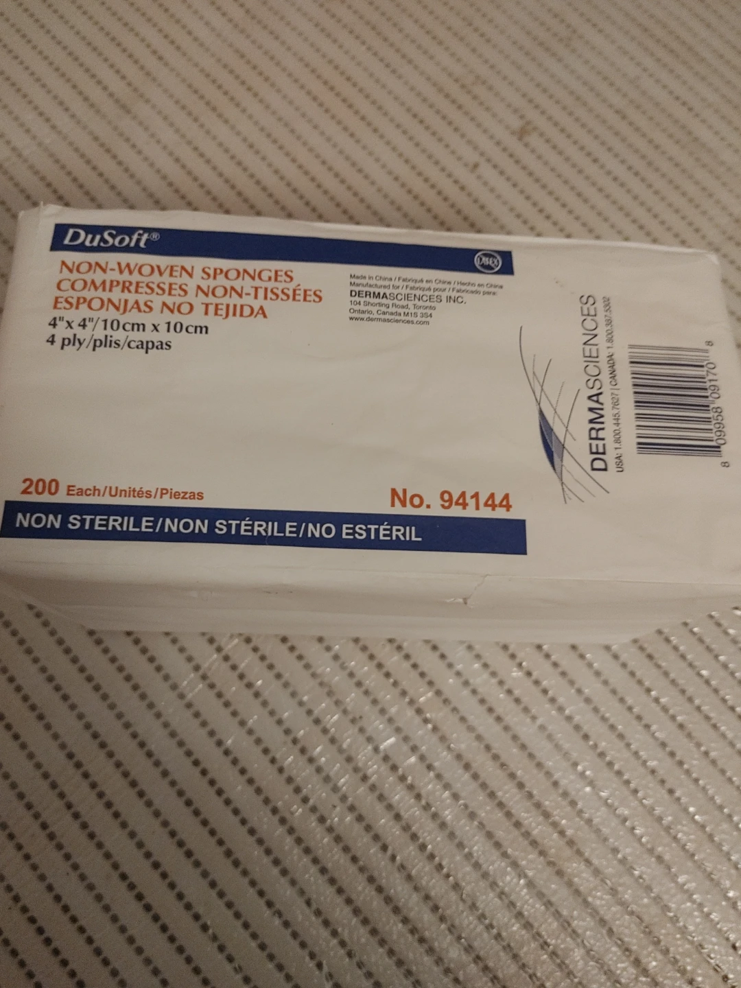 DuSoft Non-Woven Sponges - 4" x 4" - 200 Count