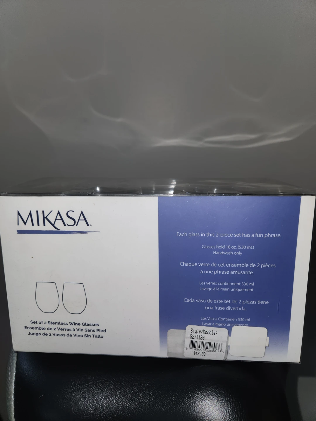 2 Stemless Wine Glasses by Mikasa - photo 3