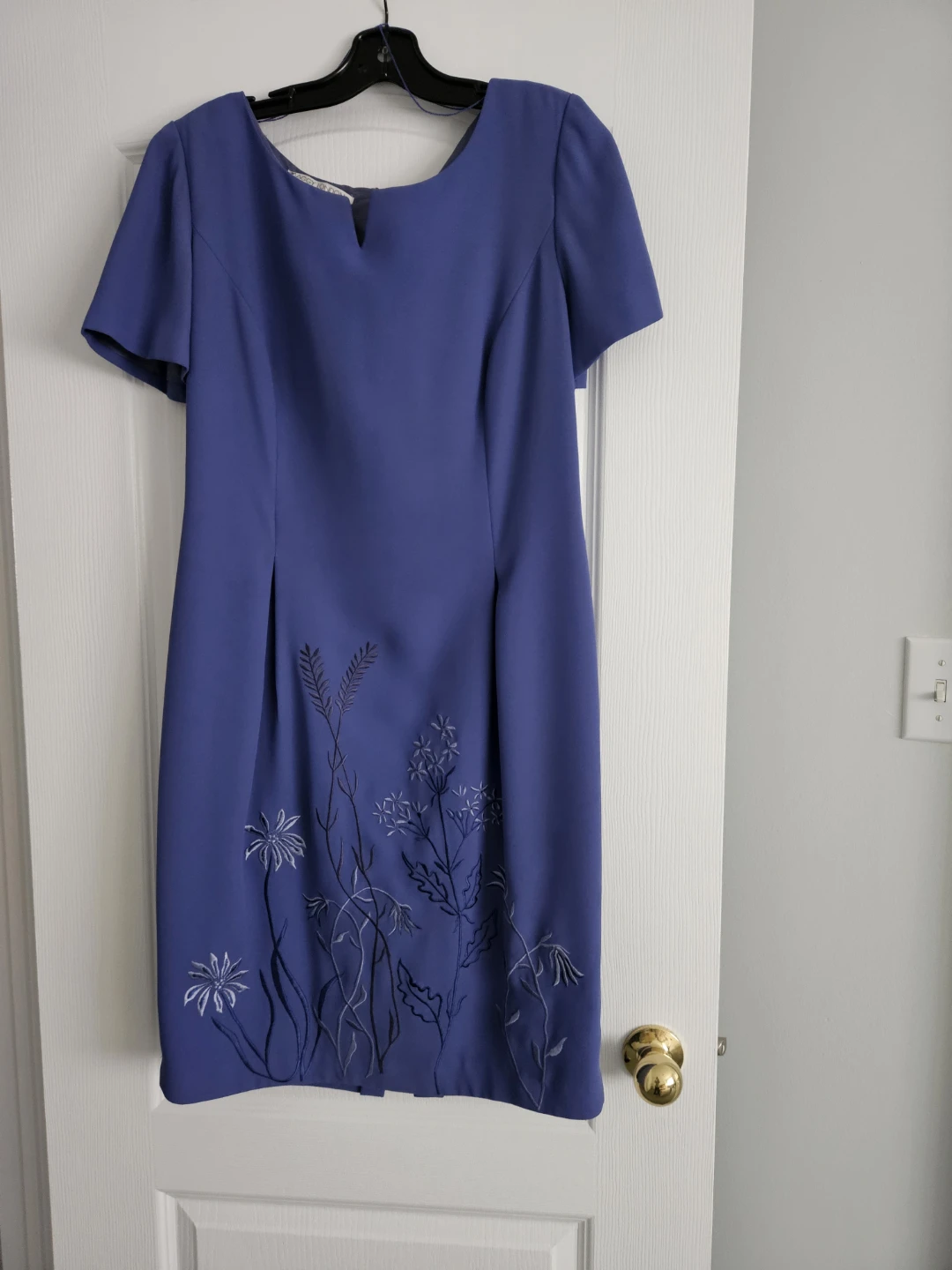 Maggy London Blue Embroidered Dress Size 12