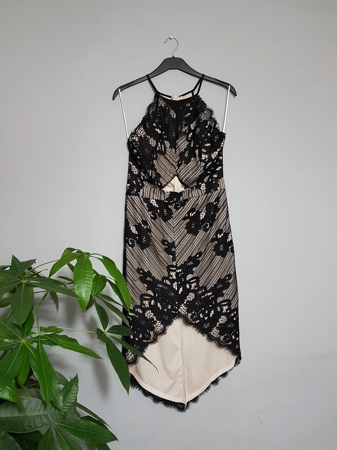 Missguided Black Lace Halter Neck Dress Size 14 - photo 5
