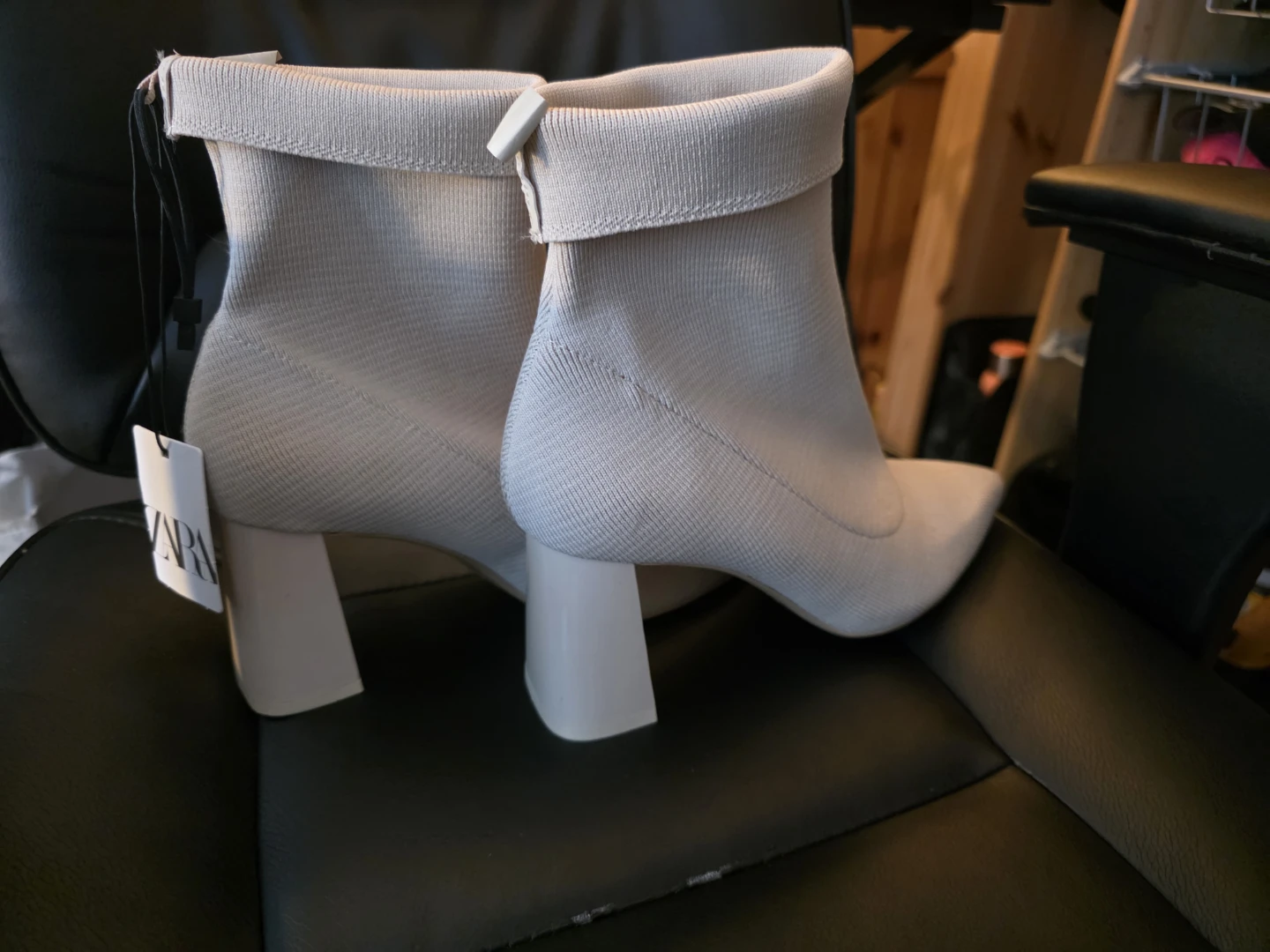 Zara Cream Knit Sock Boots - photo 2