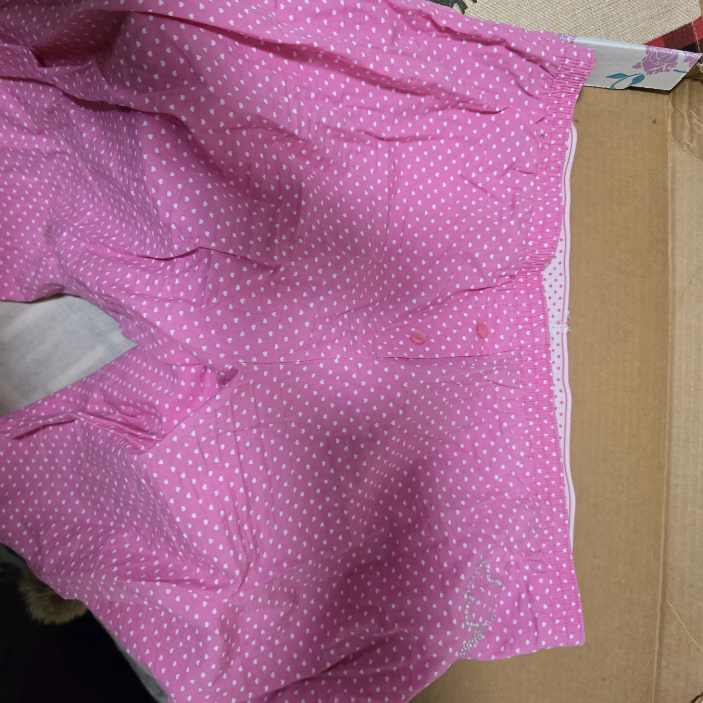 La Senza Pink Heart Print Pajama pants L/G