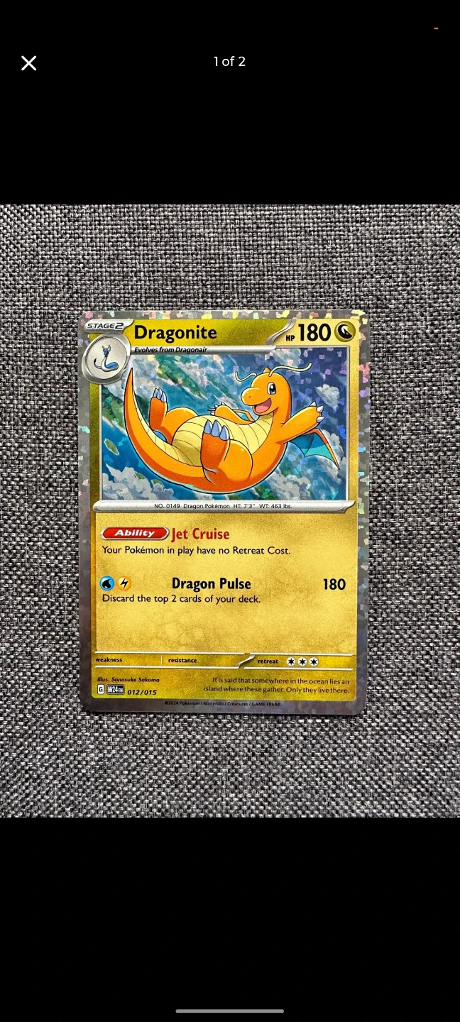 Pokemon Dragonite Card