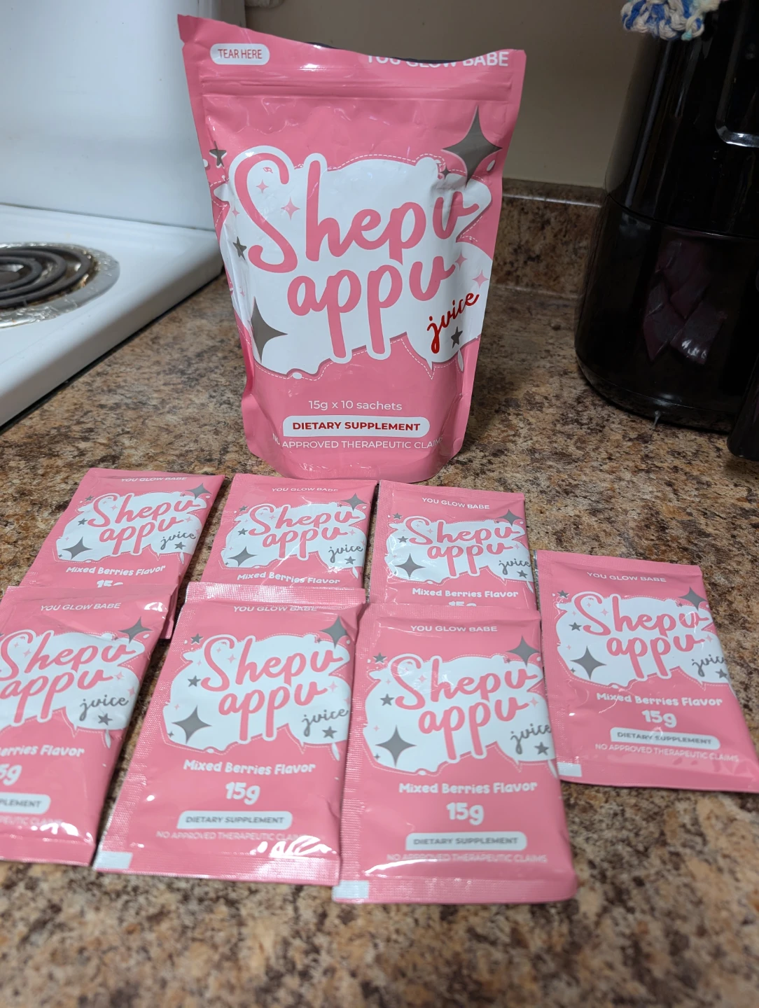 Shepu Appu Juice Mixed Berries Flavor Dietary Supplement