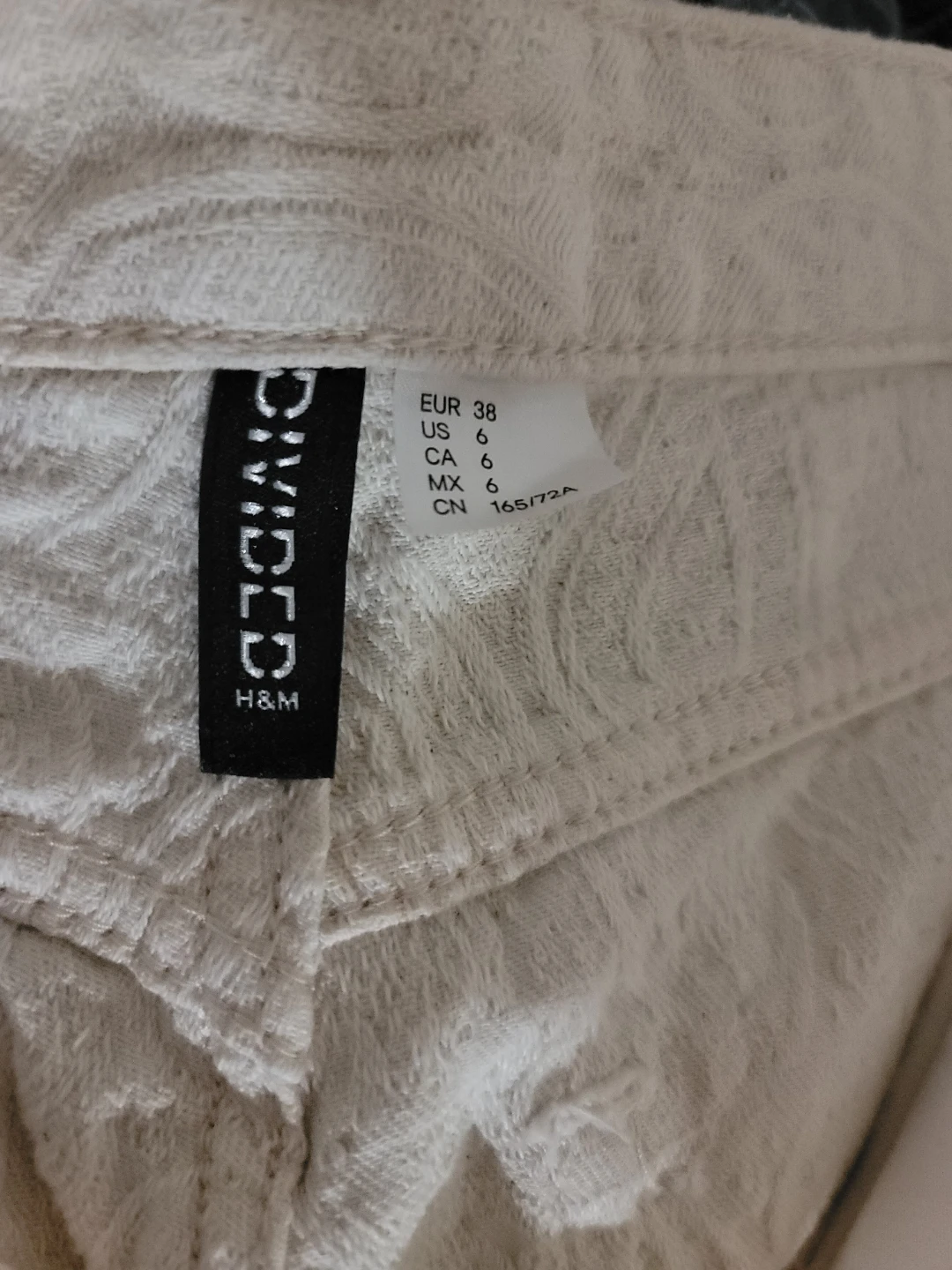 Cream Paisley Jacquard Pant Sz 6 Cotton Coastal Festival - photo 2
