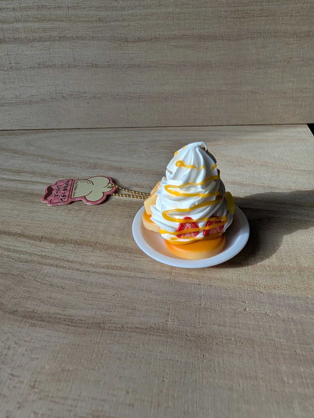 Miniature food item, waffle with whipped cream, new with tag - photo 2