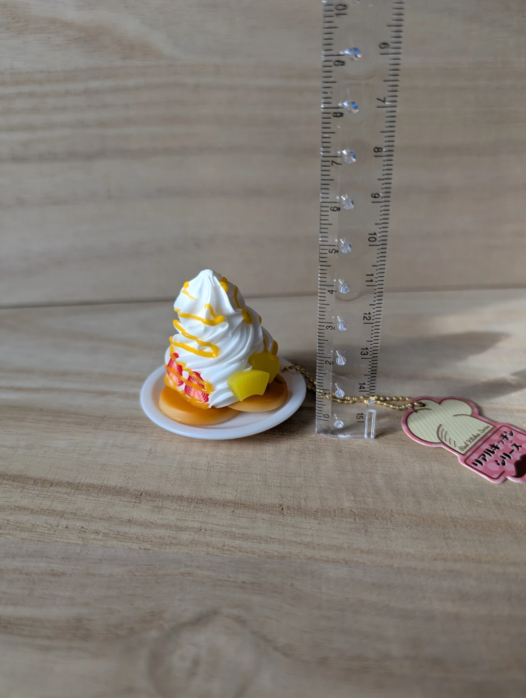Miniature food item, waffle with whipped cream, new with tag - photo 5