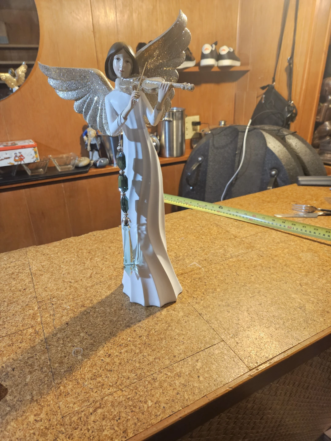 Angel Figurine Playing Violin - photo 2