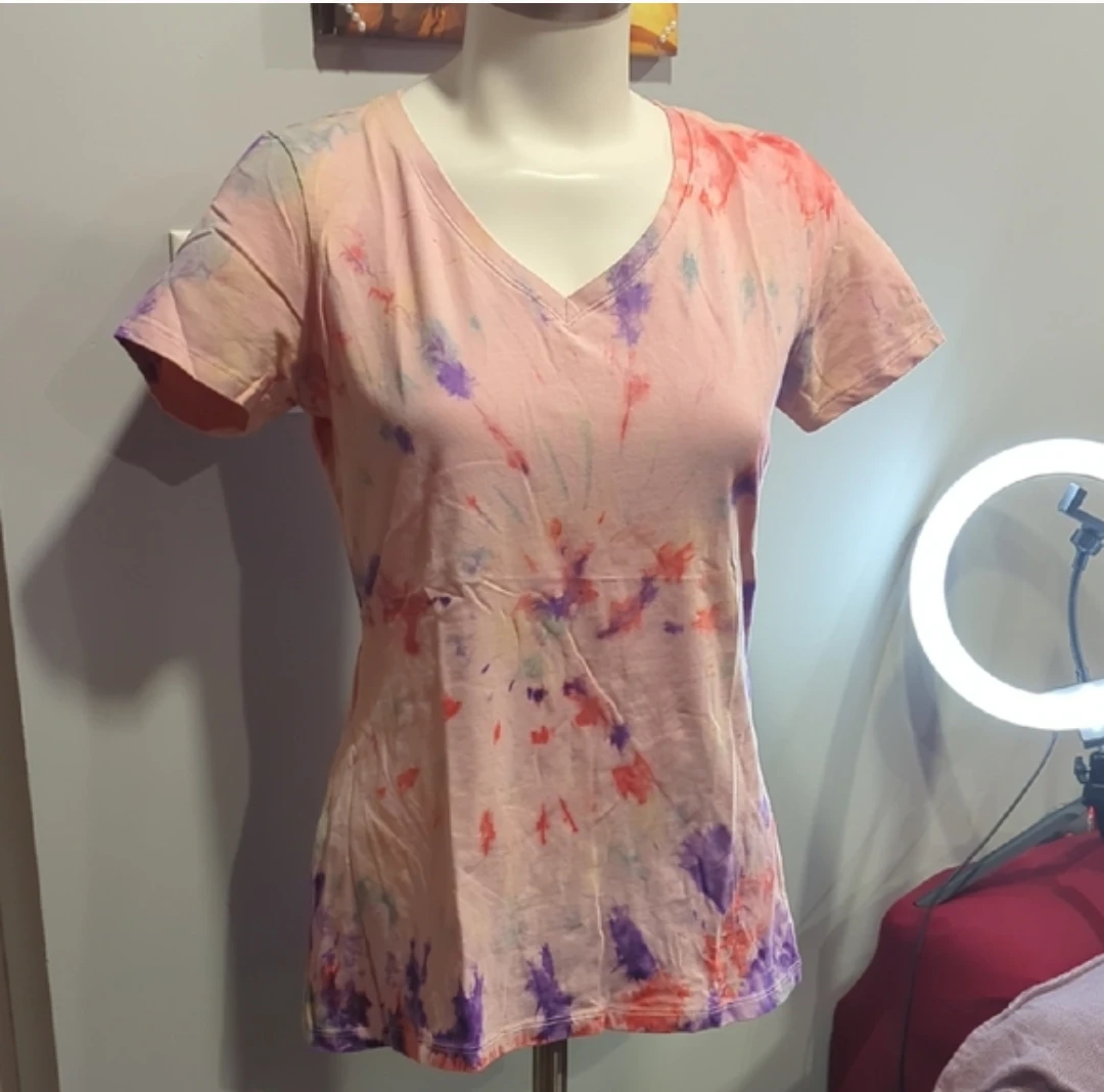 Tag Tie-Dye V-Neck T-Shirt M/M