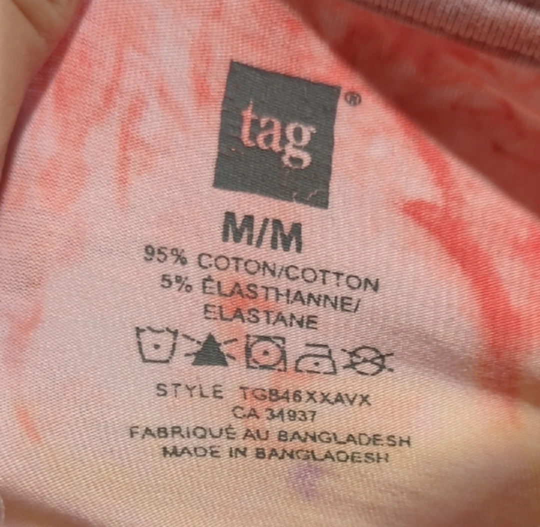 Tag Tie-Dye V-Neck T-Shirt M/M - photo 3