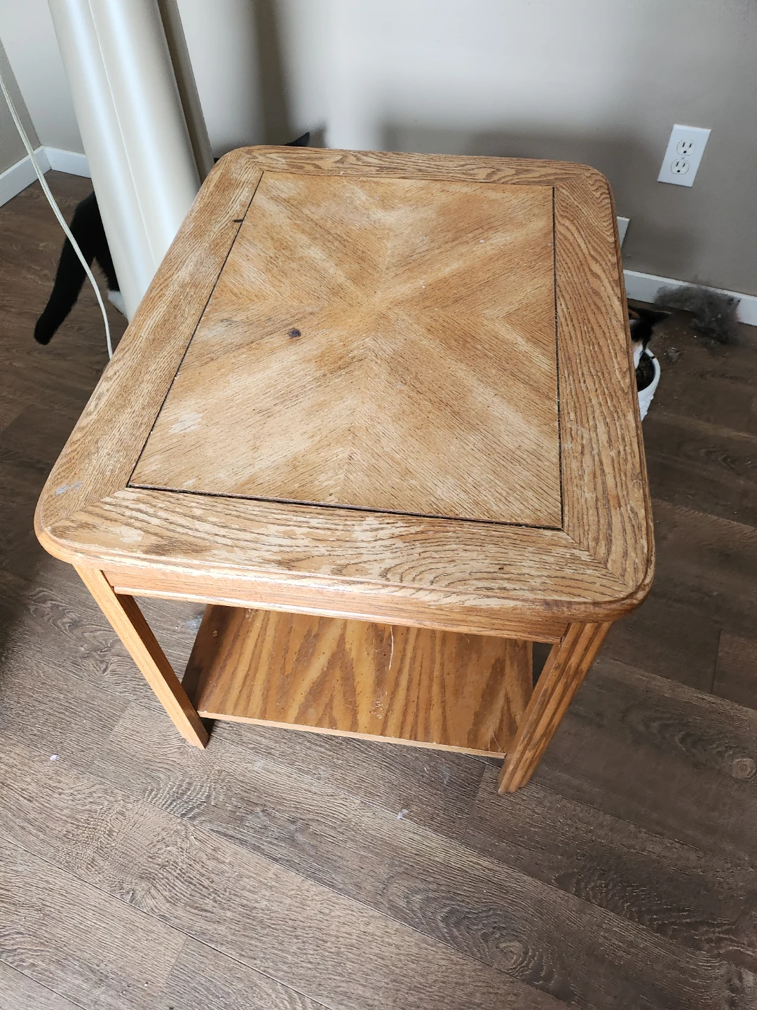 Wooden End Table with Shelf - photo 2
