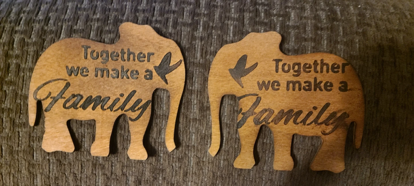 Wooden Elephant Family Decor (Set of 2)