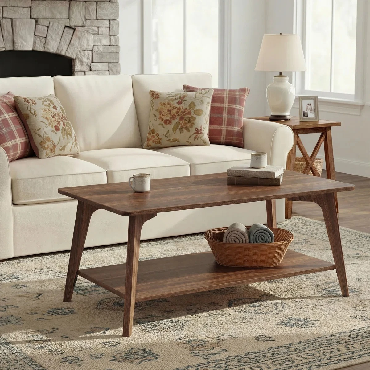 Brand New, in the box Wooden Coffee Table with Storage Shelf