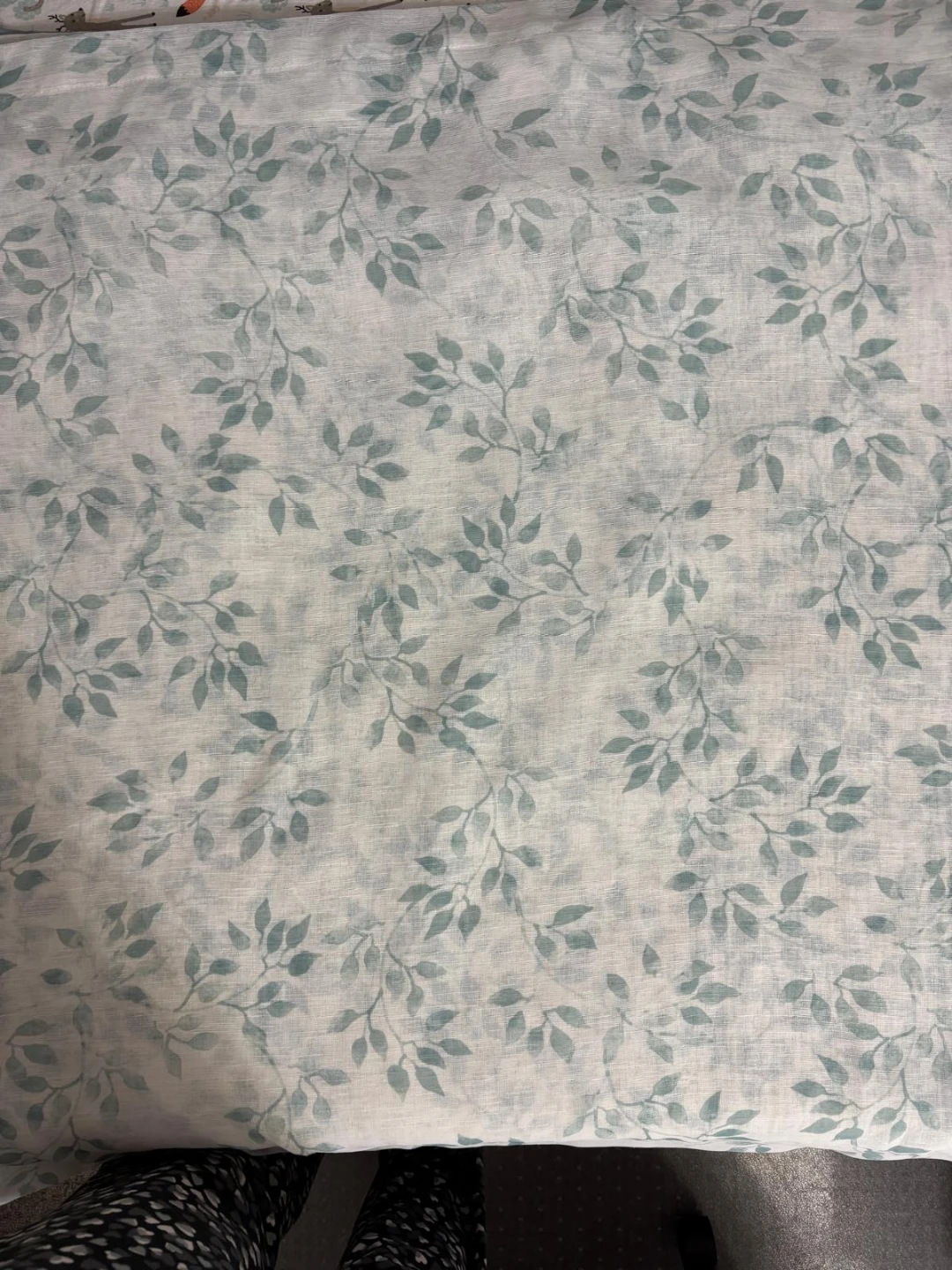 Set of 4 curtains, Leaf Pattern Fabric curtains for spring - photo 2