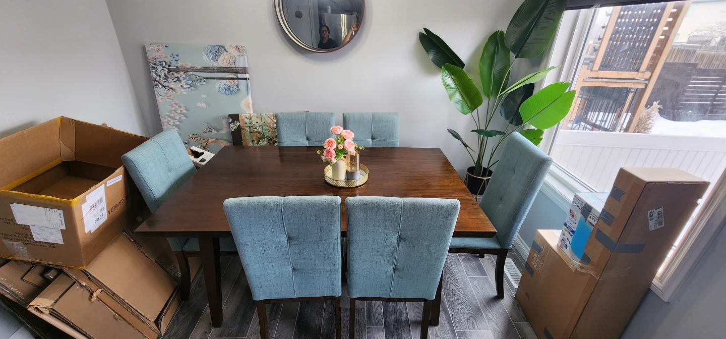 Teal Upholstered Dining Chairs (Set of 6) - photo 2