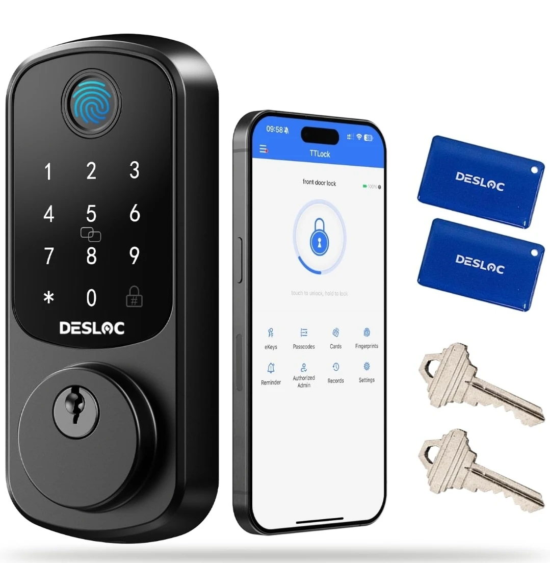 DESLOC Smart Lock with Fingerprint and App Control