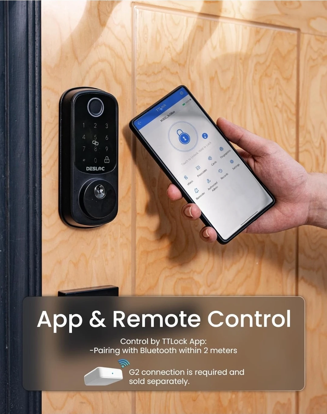 DESLOC Smart Lock with Fingerprint and App Control - photo 3
