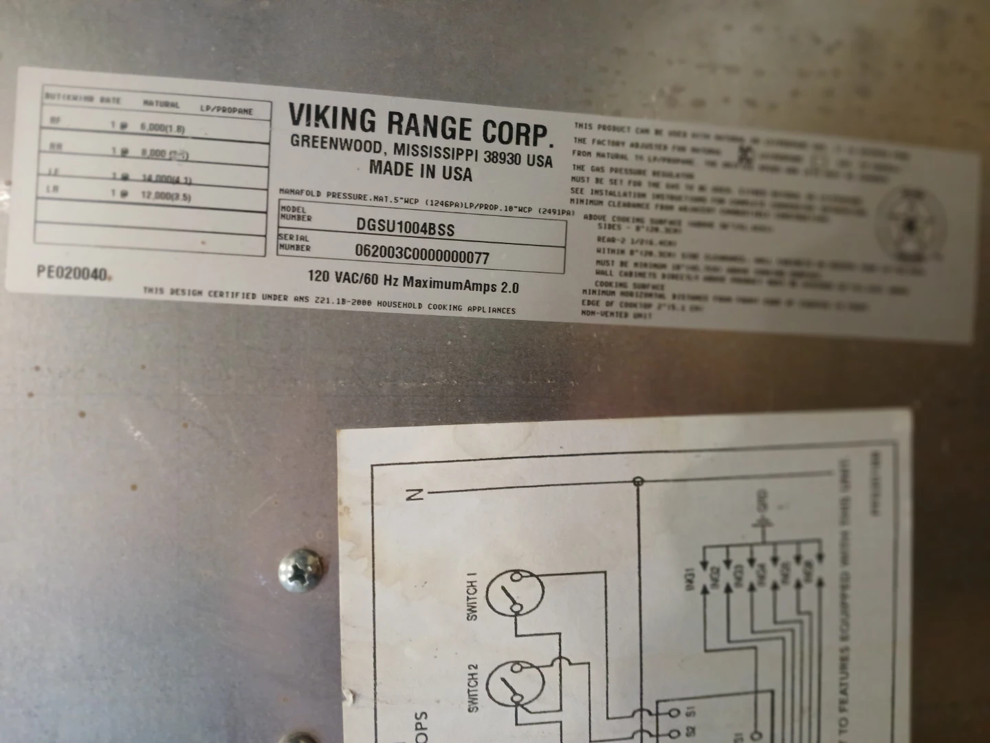 Viking DGSU1004BSS Gas Cooktop - photo 2