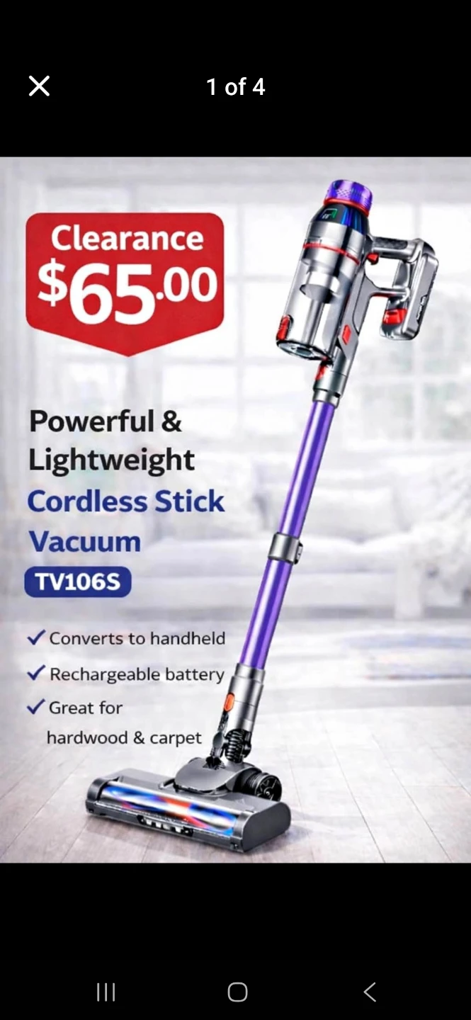 Cordless Stick Vacuum Cleaner TV106S - photo 4