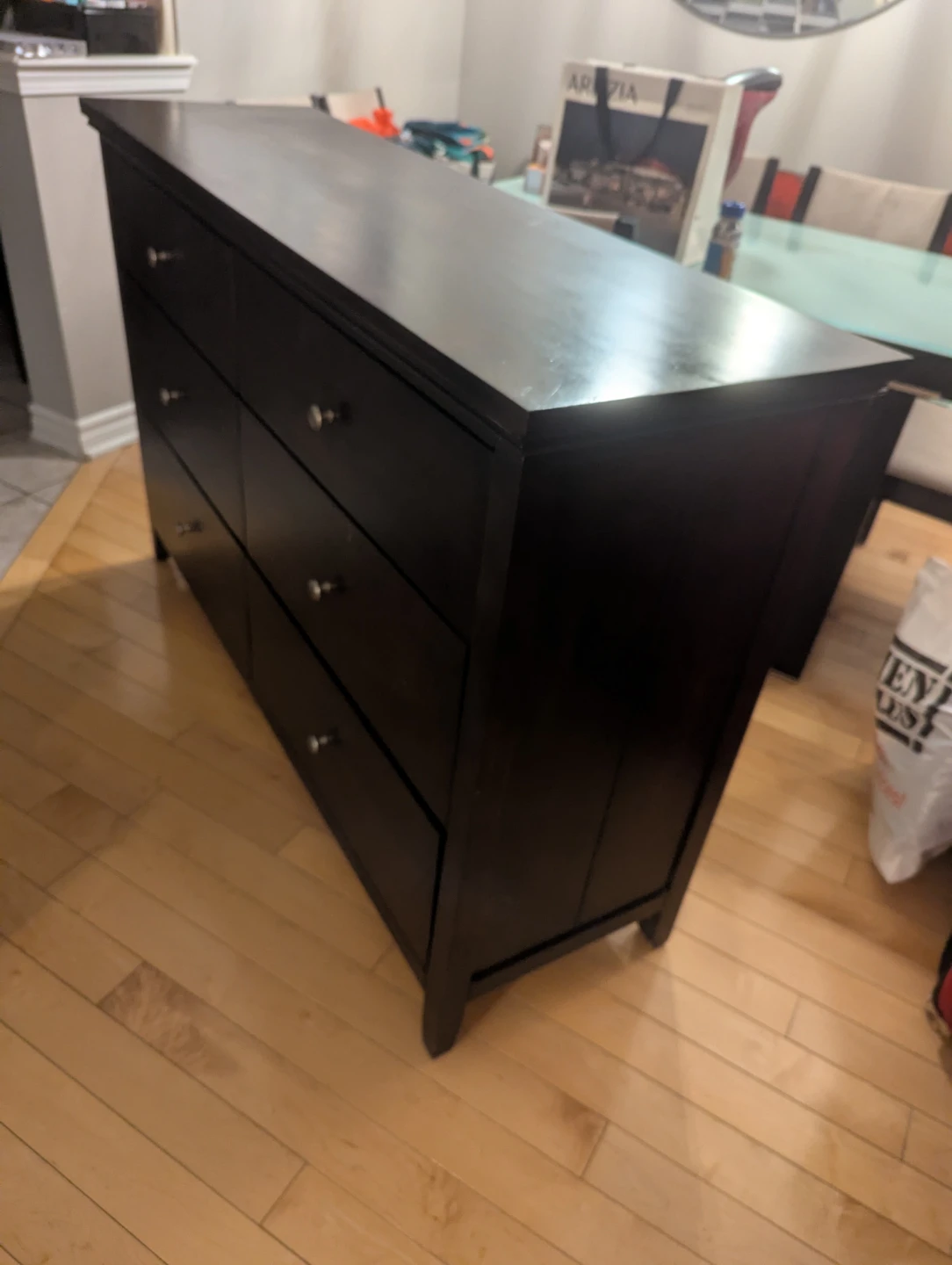 Dark Brown 6-Drawer Dresser - photo 3