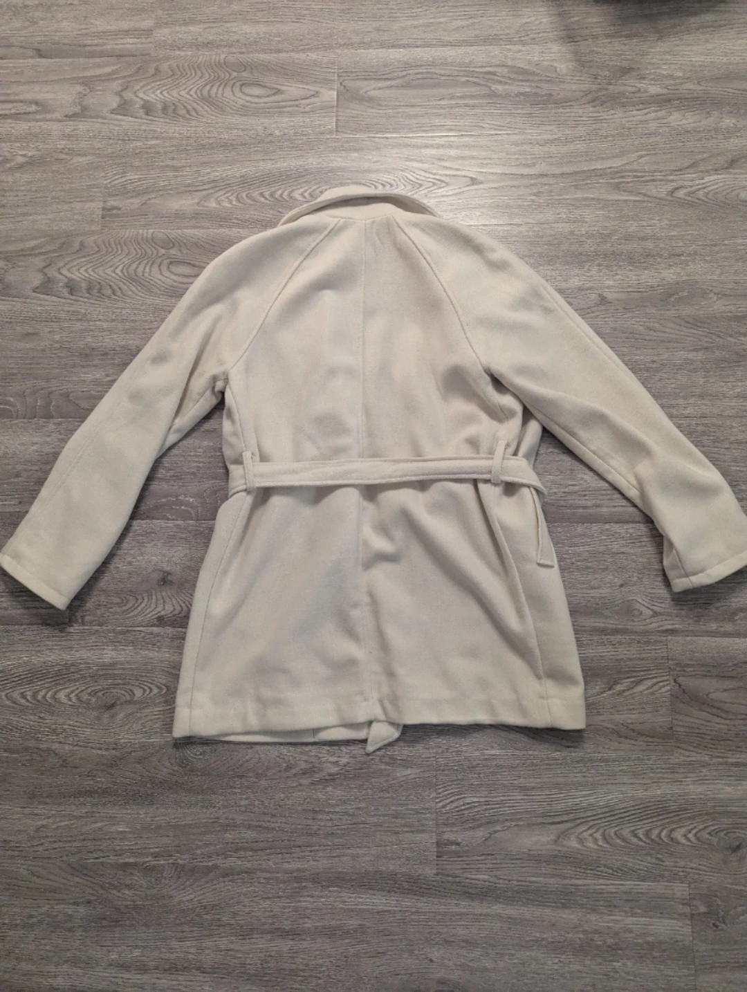 New H&M Off White Belted Coat - Size XS - photo 2