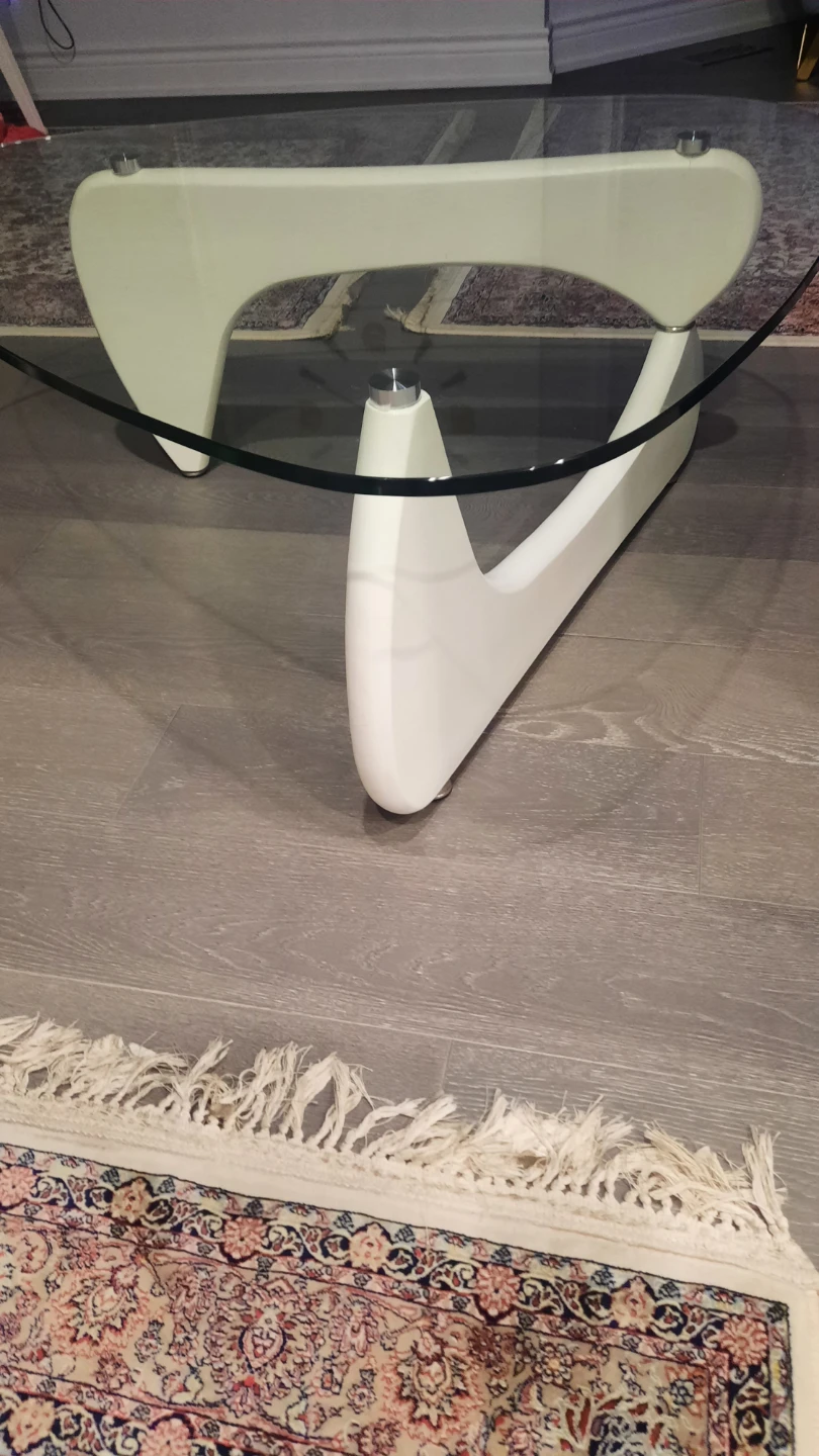 Modern Glass and White Coffee Table - photo 3