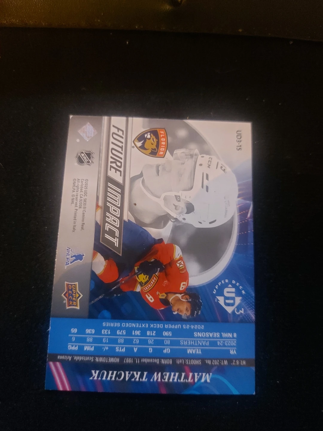 2023-24 Upper Deck Matthew Tkachuk Future Impact Hockey Card - photo 2