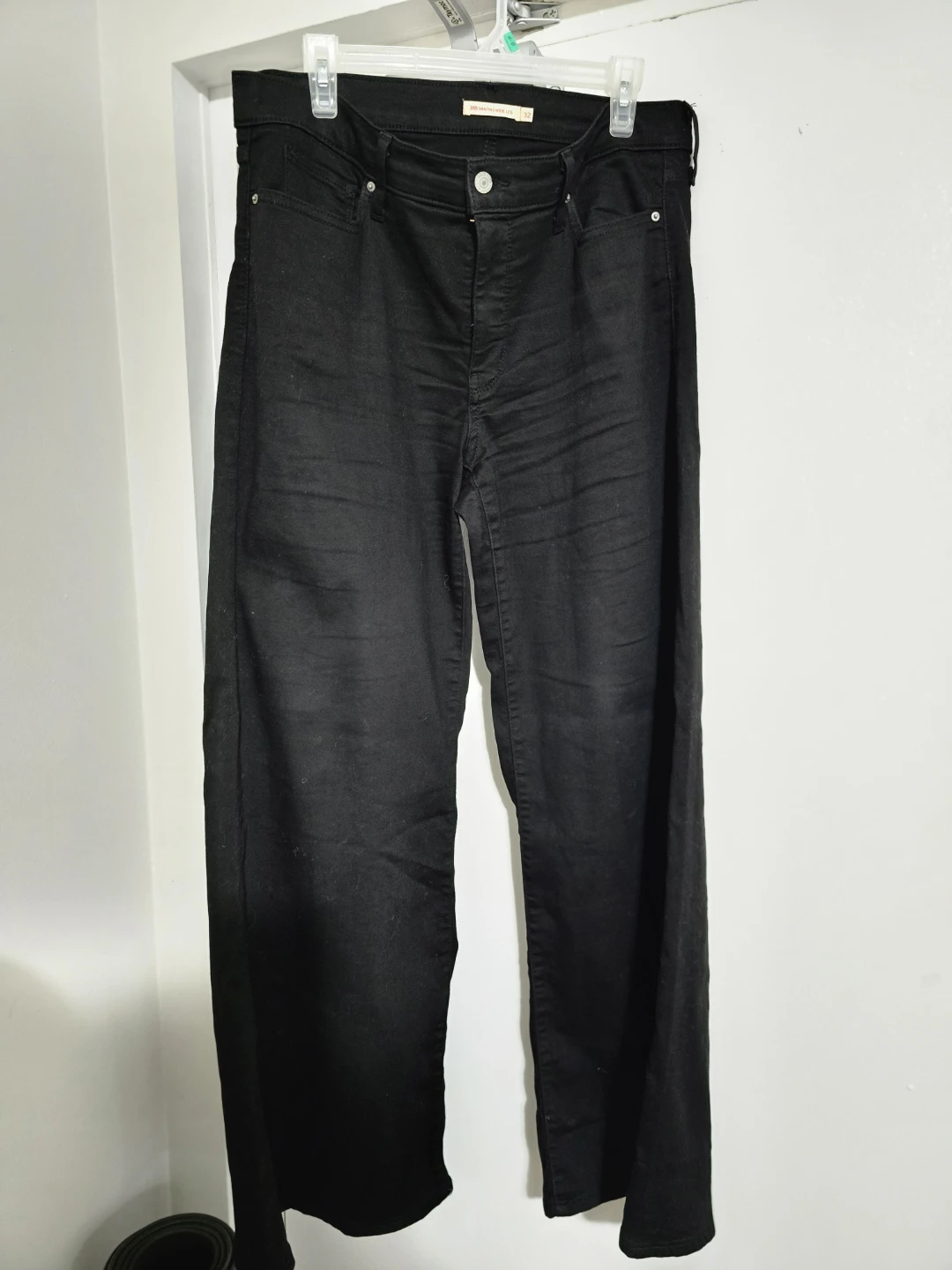 Levi's 318 Shaping Wide Leg Jeans Black Size 32