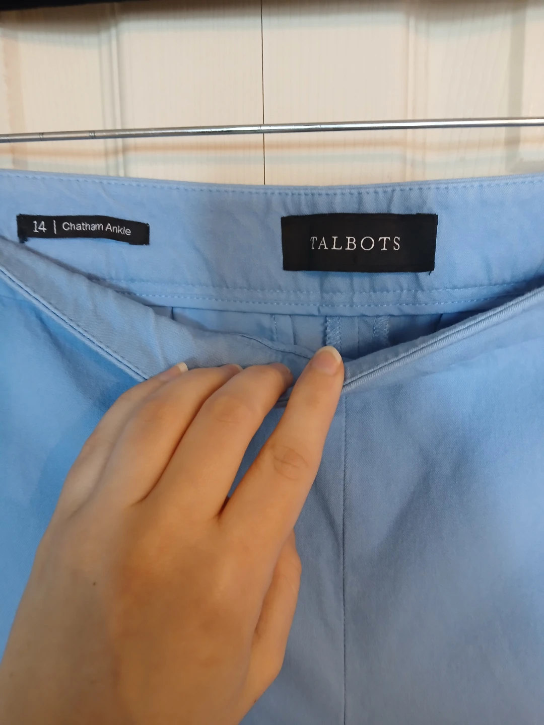 TALBOTS chatham ankle light blue pants, size 14 - photo 4