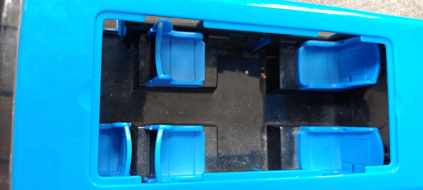 Blue articulated toy bus - photo 3