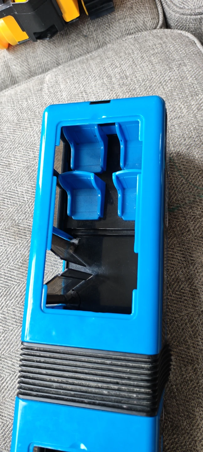 Blue articulated toy bus - photo 5