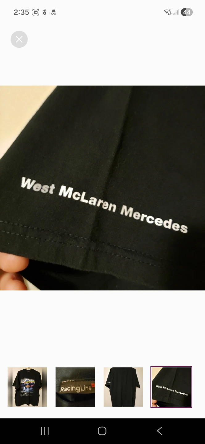 F1 Formula One West McLaren Mercedes David Coulthard T-Shirt - photo 2