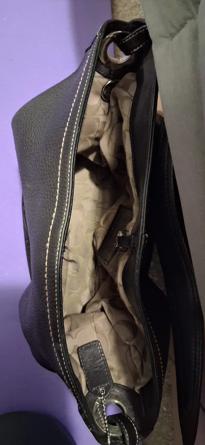 Coach Black Leather Hobo Purse - photo 2