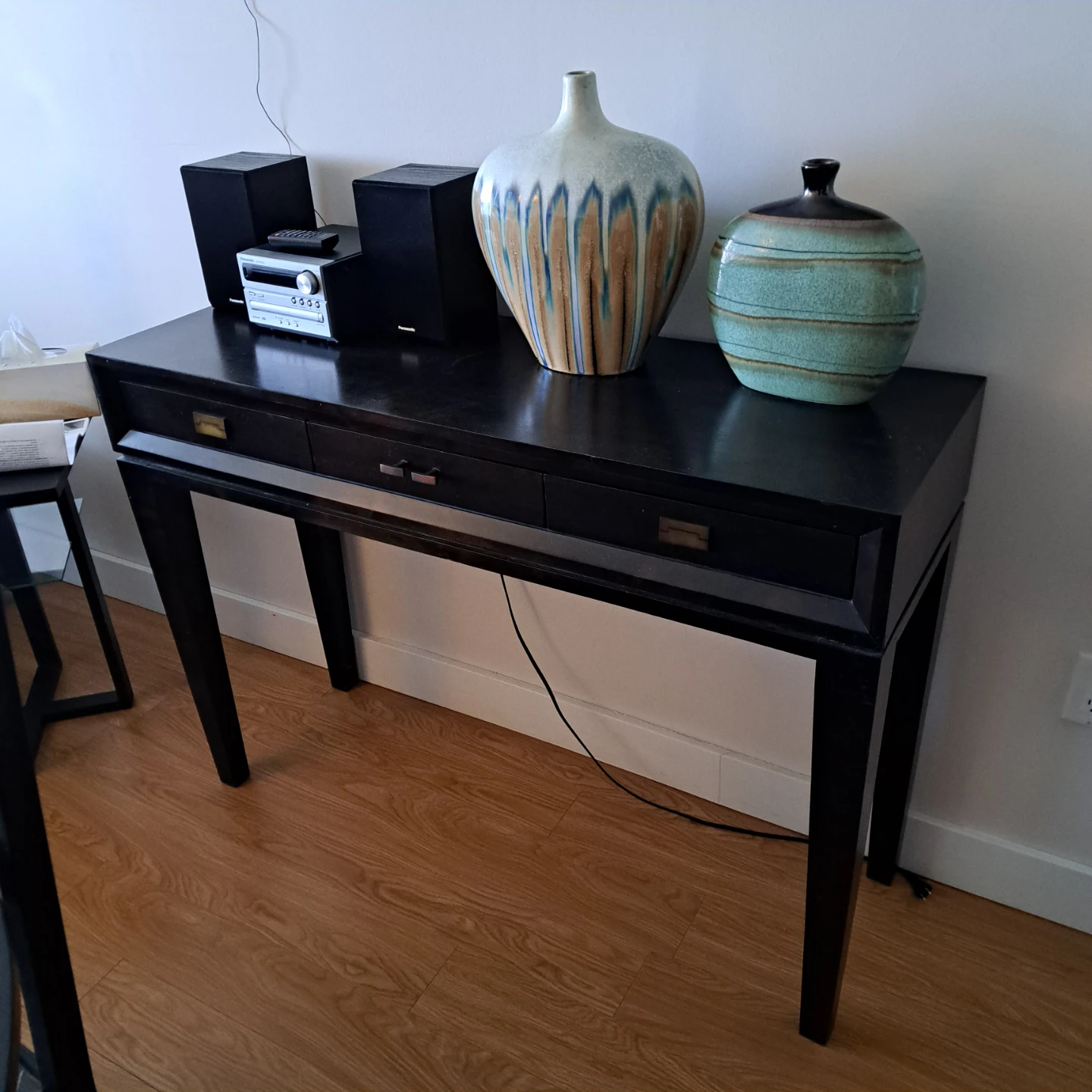 Espresso High Table with Drawers