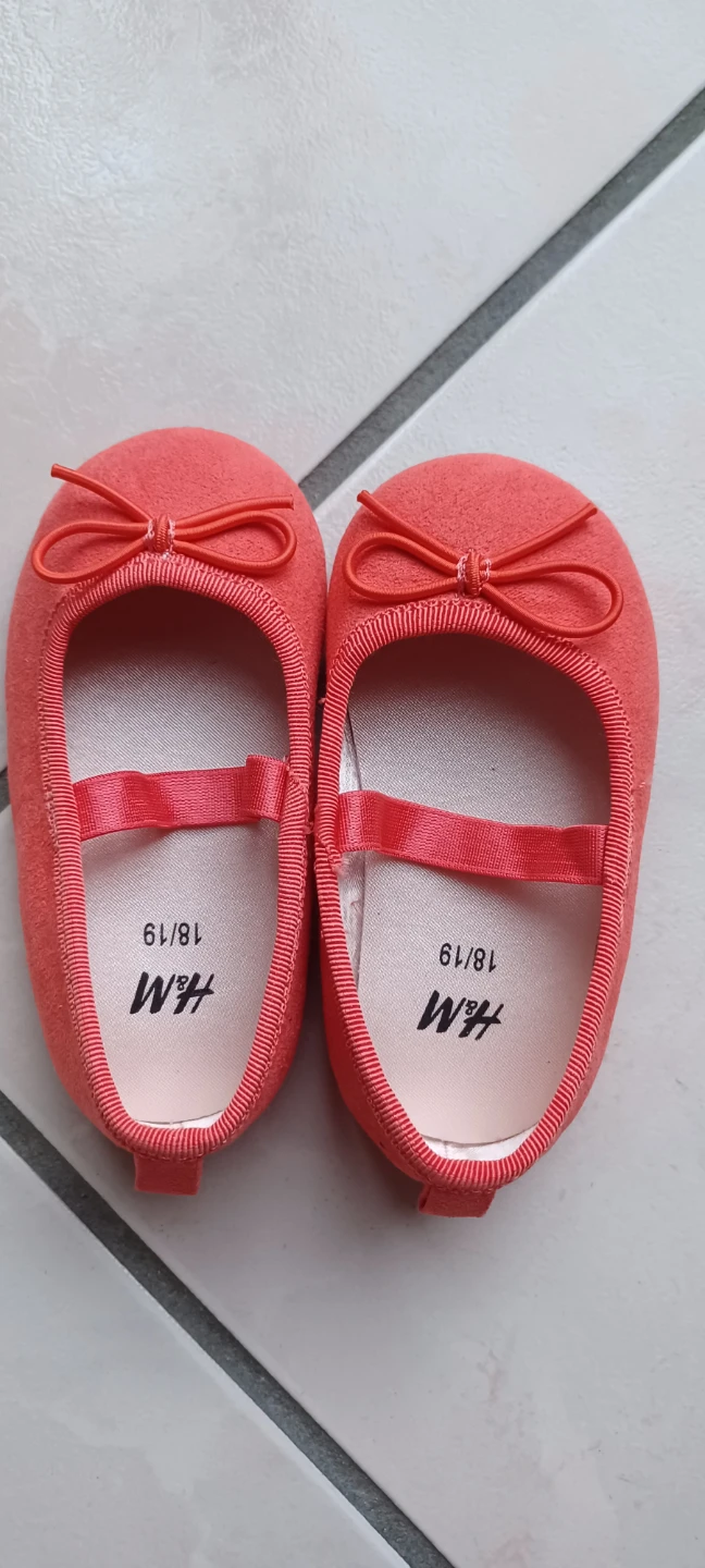 H&M Baby Girls Ballet Flats Size 18/19 Coral