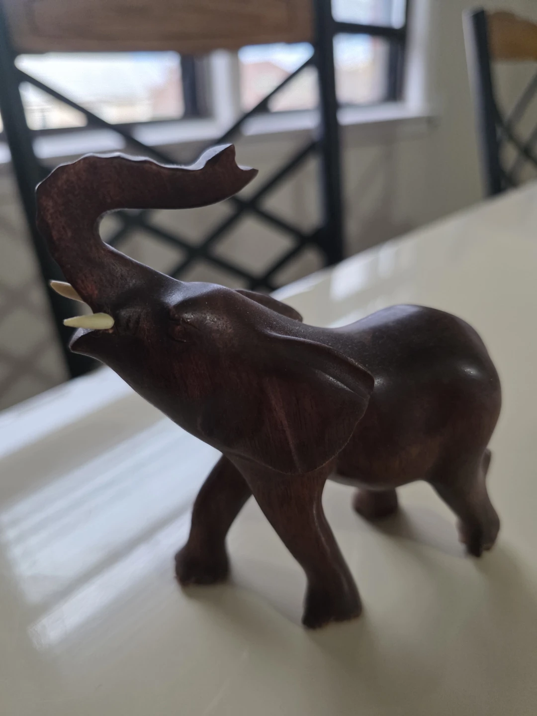 Wooden Elephant Figurine