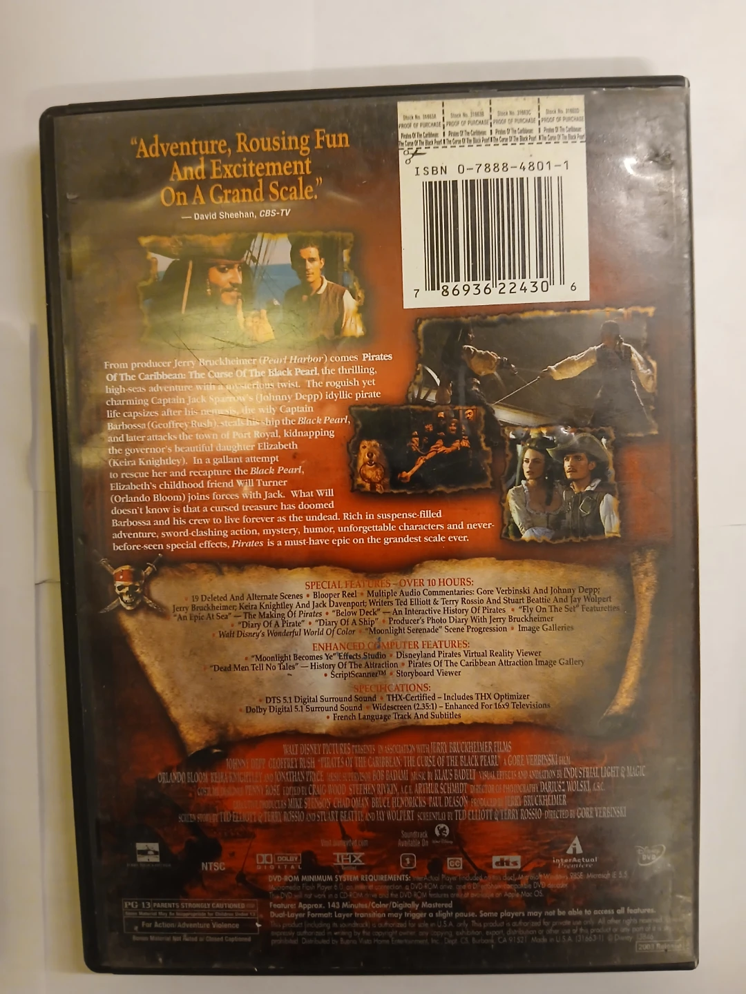 Pirates of the Caribbean: The Curse of the Black Pearl DVD - photo 2