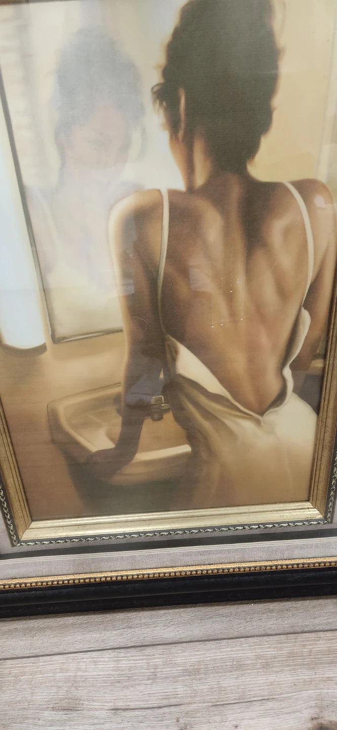 Framed Wall Art Print "Woman at Vanity" 34"x27" - photo 2