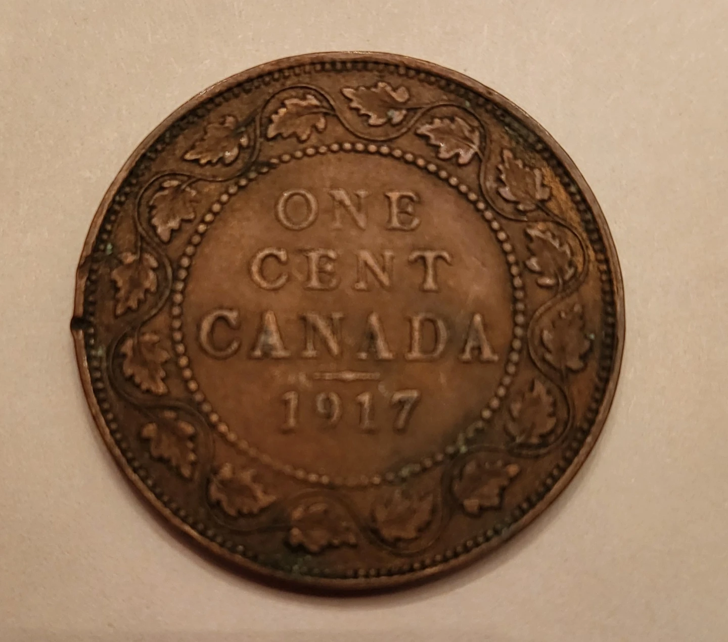 1917 Canada One Cent Coin