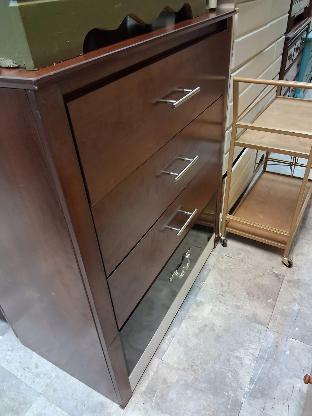 Dark Brown 3-Drawer Chest
