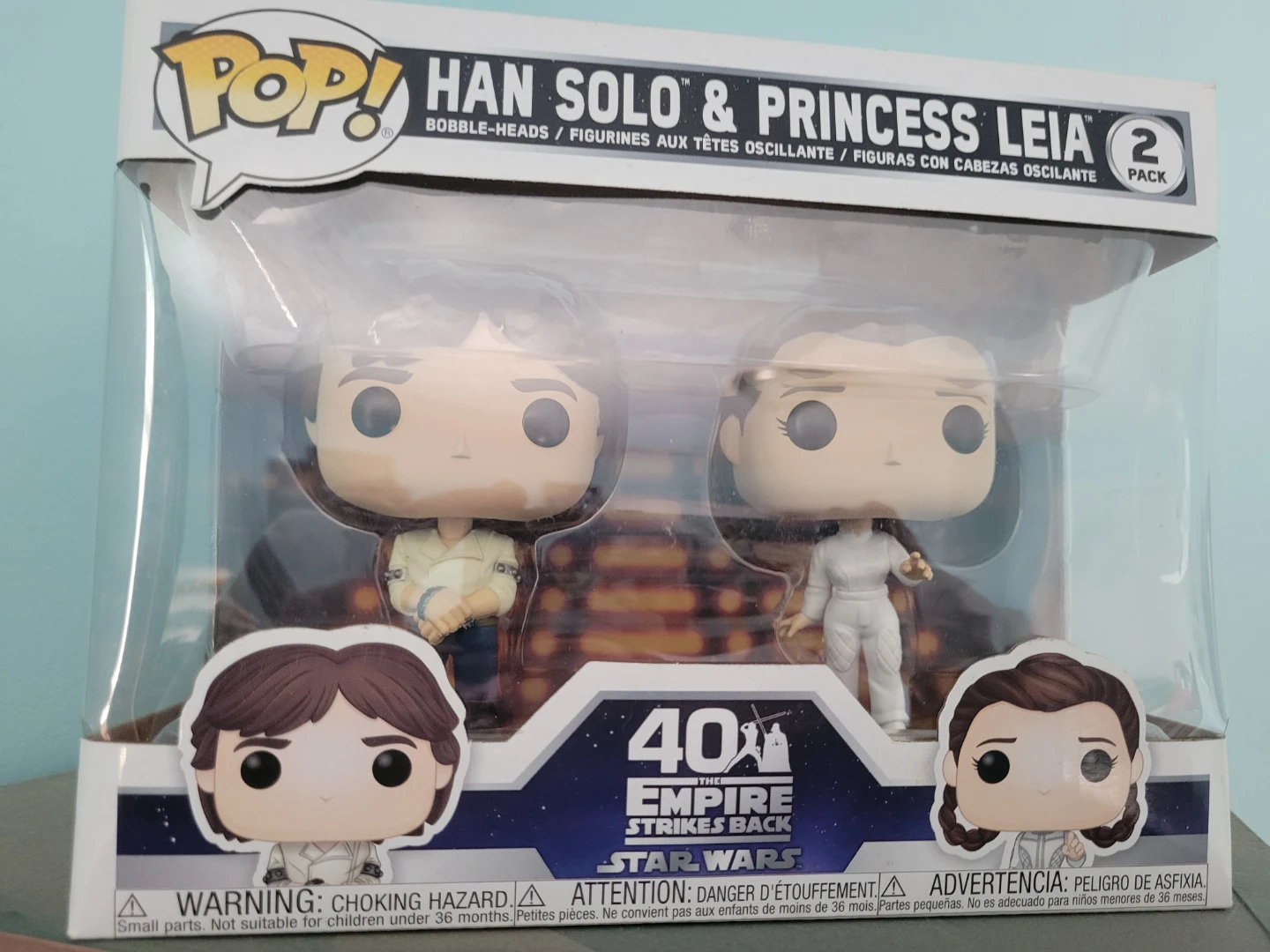 Funko Pop! Star Wars Han Solo & Princess Leia 2-Pack