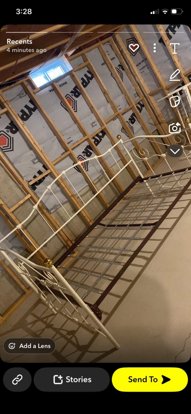 White Metal Bed Frame