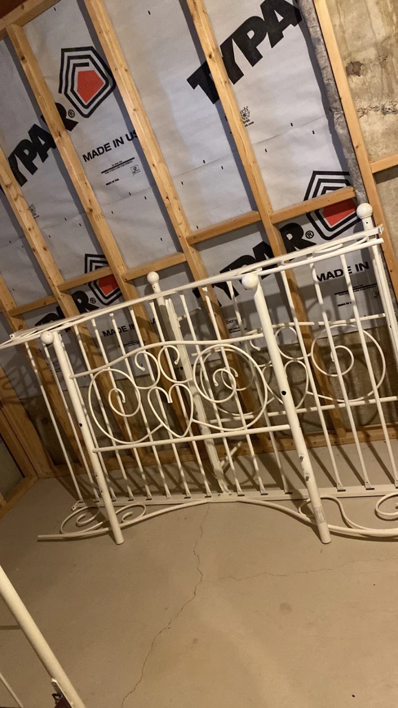 White Metal Bed Frame - photo 4