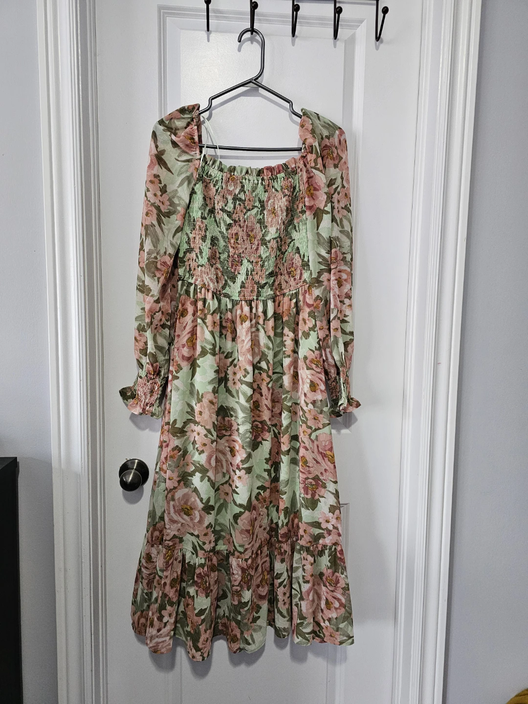 Floral Print Smocked Midi Dress - photo 2