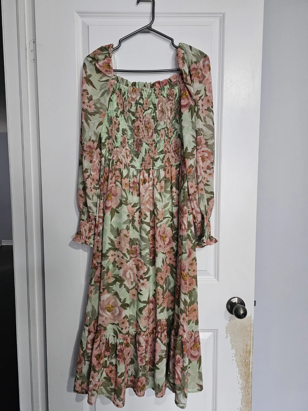 Floral Print Smocked Midi Dress - photo 3